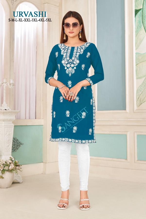 Urvashi 1001 Rayon Embroidered Kurti Collection